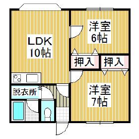 マルミハウス(2LDK/2階)の間取り写真