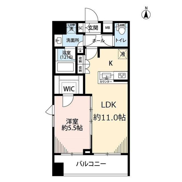 プレール・ドゥーク蔵前(1LDK/8階)の間取り写真