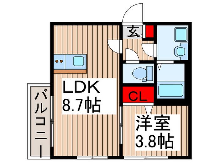 BESTSTAGE北区大成町4丁目IV(1LDK/2階)の間取り写真