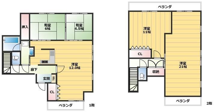 グランディア新神戸レジェンド(4LDK/4階)の間取り写真