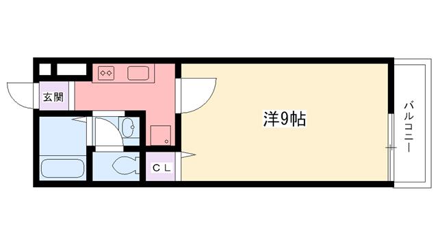 リタ・フラッツ(1K/2階)の間取り写真