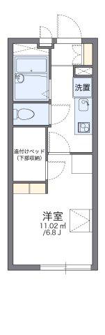 レオパレスハイツ流山(1K/1階)の間取り写真