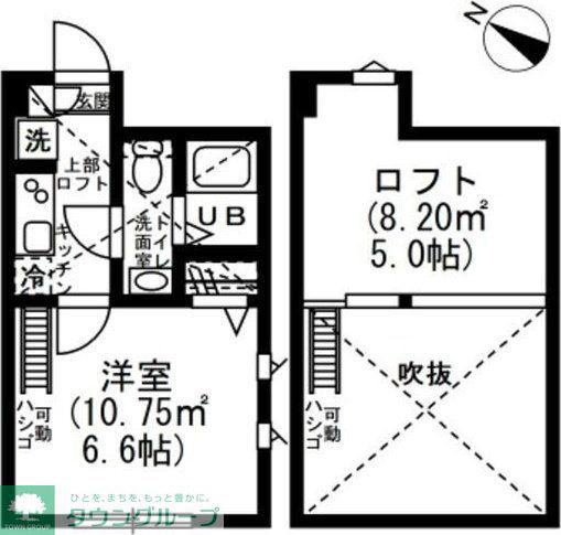 アザーレ・キュリオス市ヶ尾(1K/1階)の間取り写真