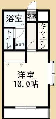 PARK ATELIER(1K/2階)の間取り写真