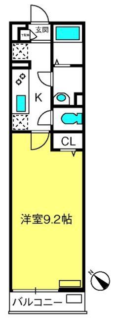 リブリ・プライム(1K/3階)の間取り写真