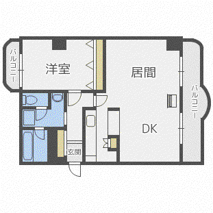 クラシックハイム(1LDK/10階)の間取り写真