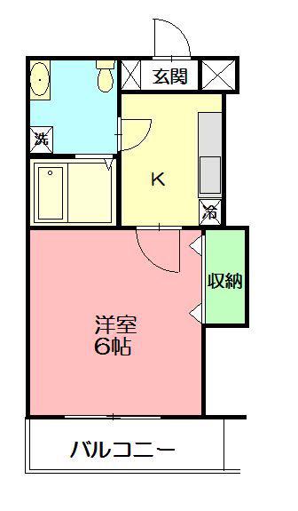 メゾン宮の前(1K/1階)の間取り写真