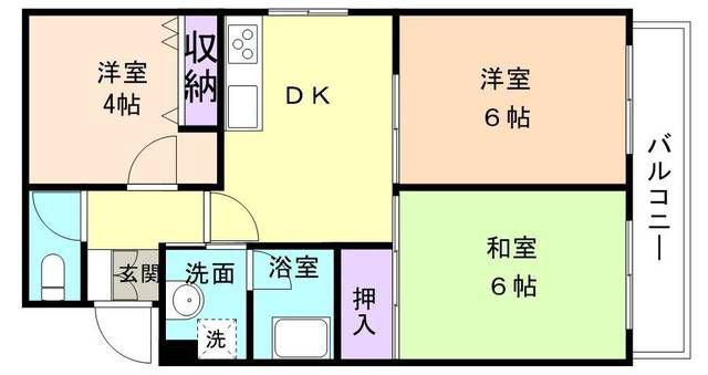 サイカプラザ(3DK/3階)の間取り写真