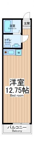 グランアベニュー相模大野(ワンルーム/1階)の間取り写真