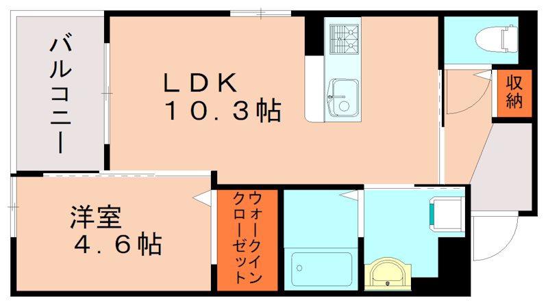 IROHAPLUS(1LDK/1階)の間取り写真