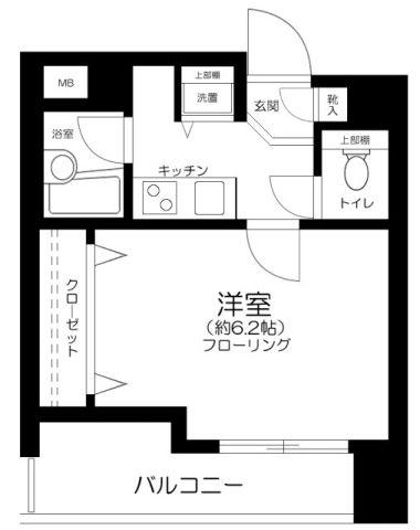 菱和パレス渋谷西壱番館(1K/8階)の間取り写真