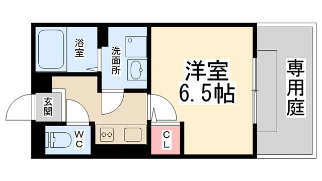 ヴェルドミール栄根(1K/2階)の間取り写真