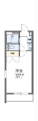 レオパレスクレアII(1K/1階)の間取り写真