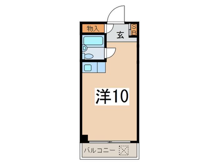 柿田ビル(ワンルーム/2階)の間取り写真