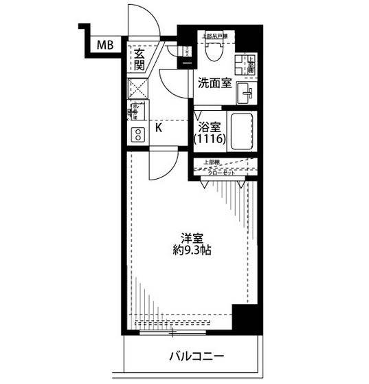 プレール・ドゥーク錦糸町IV(1K/6階)の間取り写真