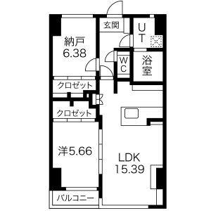 AREX丸の内II(1SLDK/4階)の間取り写真