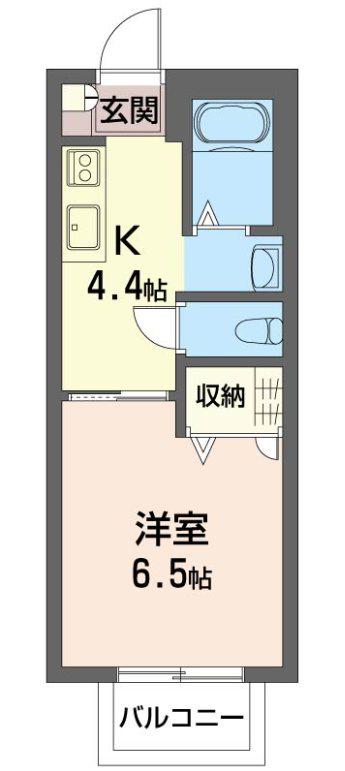 フィルム(1K/2階)の間取り写真