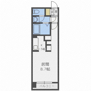グレイスコート北18条(1K/2階)の間取り写真