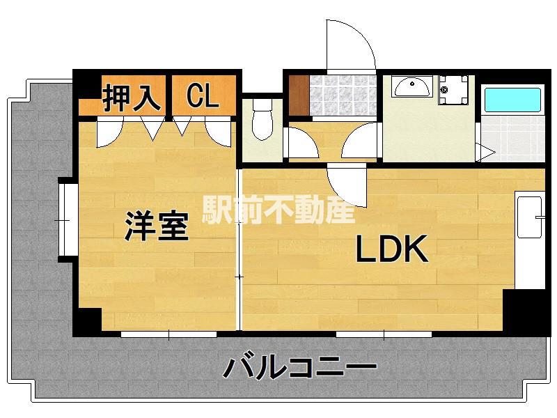ファインエース姪浜II(1LDK/5階)の間取り写真