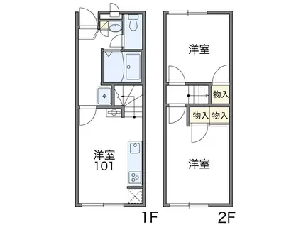 それいゆ北本町(2DK/2階)の間取り写真
