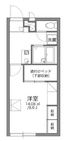 DREAM(1K/1階)の間取り写真