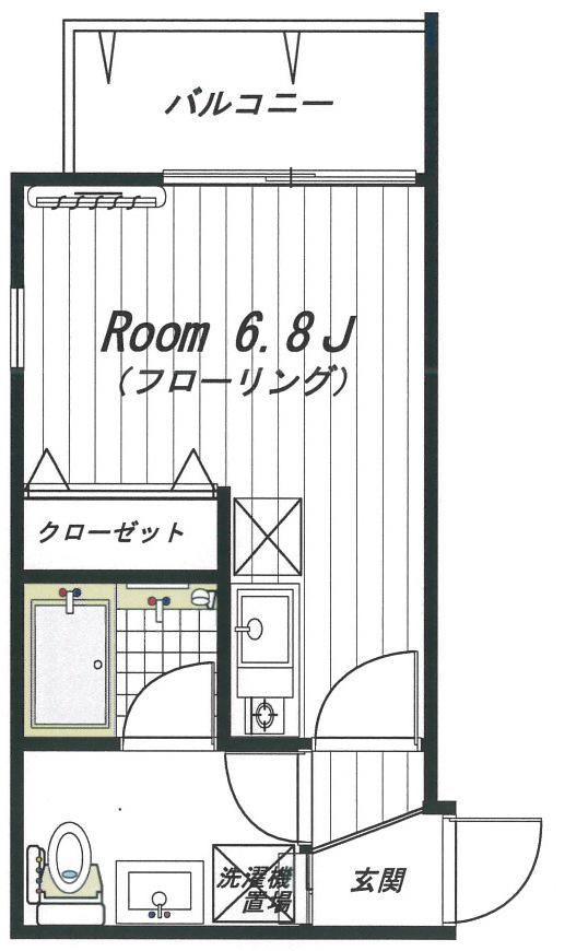 武蔵小山ポイント(ワンルーム/3階)の間取り写真