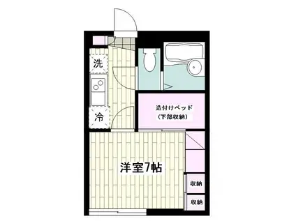 レオパレスYOSHIDA(1K/2階)の間取り写真