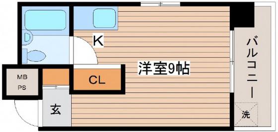メゾン小河内(1K/3階)の間取り写真