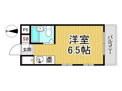 ジョイフル東園田(ワンルーム/4階)の間取り写真