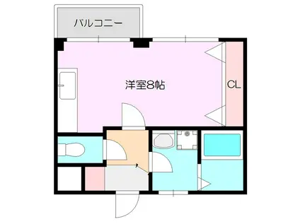 イーズマンション1(ワンルーム/4階)の間取り写真