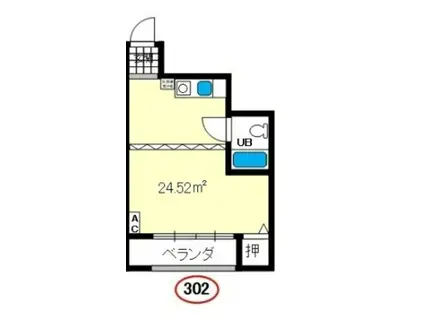アクアマリン(ワンルーム/3階)の間取り写真