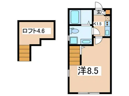 HERITER町田(1K/1階)の間取り写真