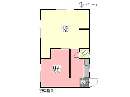 天満第二中島アパート(1LDK/2階)の間取り写真