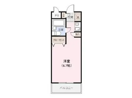 クリオ横須賀壱番館(ワンルーム/2階)の間取り写真