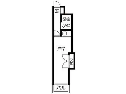 コスモポリタン90(ワンルーム/4階)の間取り写真