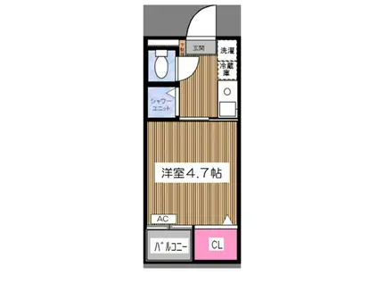 松栄レジデンス中坂(1K/1階)の間取り写真
