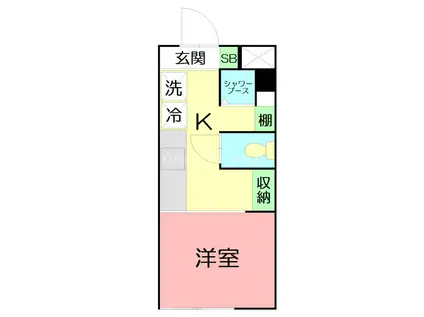 マイメゾン愛甲石田(1K/1階)の間取り写真