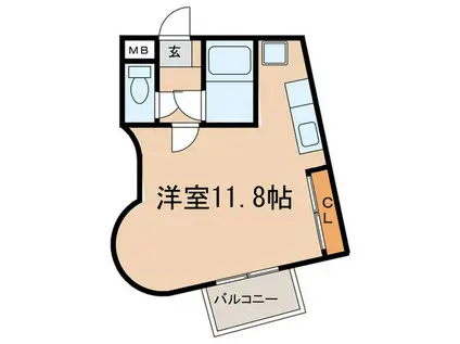 1897WATSON(ワンルーム/3階)の間取り写真