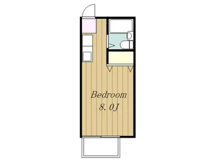 パールハイツ向ヶ丘(ワンルーム/2階)の間取り写真