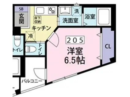 NARASHINO BASE(1K/2階)の間取り写真