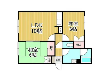 メゾン・デ・ルフレ(2LDK/1階)の間取り写真