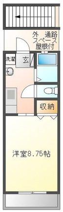 アベニュー平野VI(1K/1階)の間取り写真