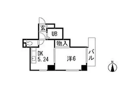 シティーコーポいのうえ(1DK/3階)の間取り写真