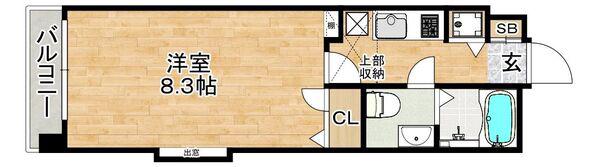 アクアシティ大手門(1K/7階)の間取り写真