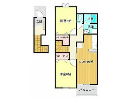 セトル・グリーン(2LDK/2階)の間取り写真