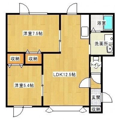 ノーザンベル(2LDK/1階)の間取り写真