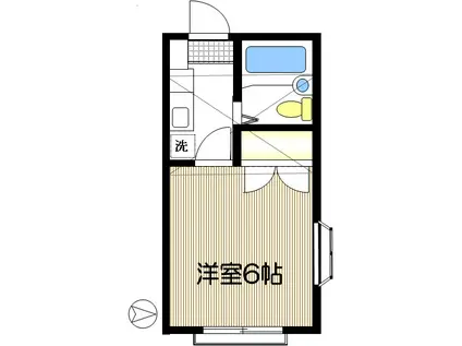 グレイスコート(1K/2階)の間取り写真