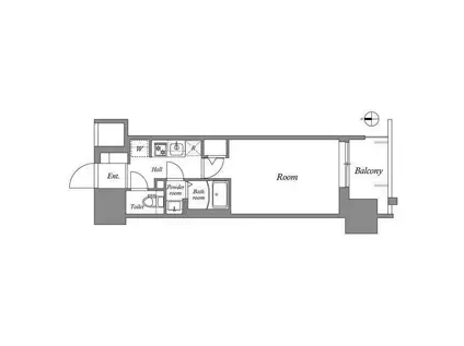 オーパスホームズ川口(1K/10階)の間取り写真