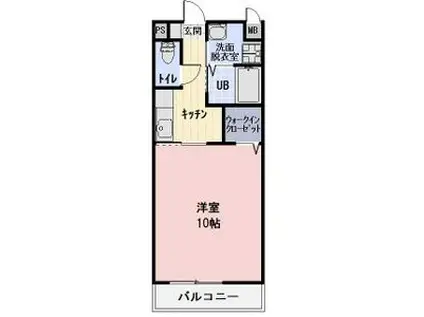 エトワール西軽井沢(1K/2階)の間取り写真