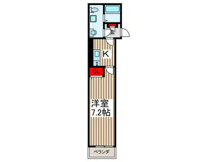 MBレジデンス(1K/2階)の間取り写真